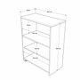 Hanah Home Armario Multiusos Vrn1-Sw Natural y Blanco